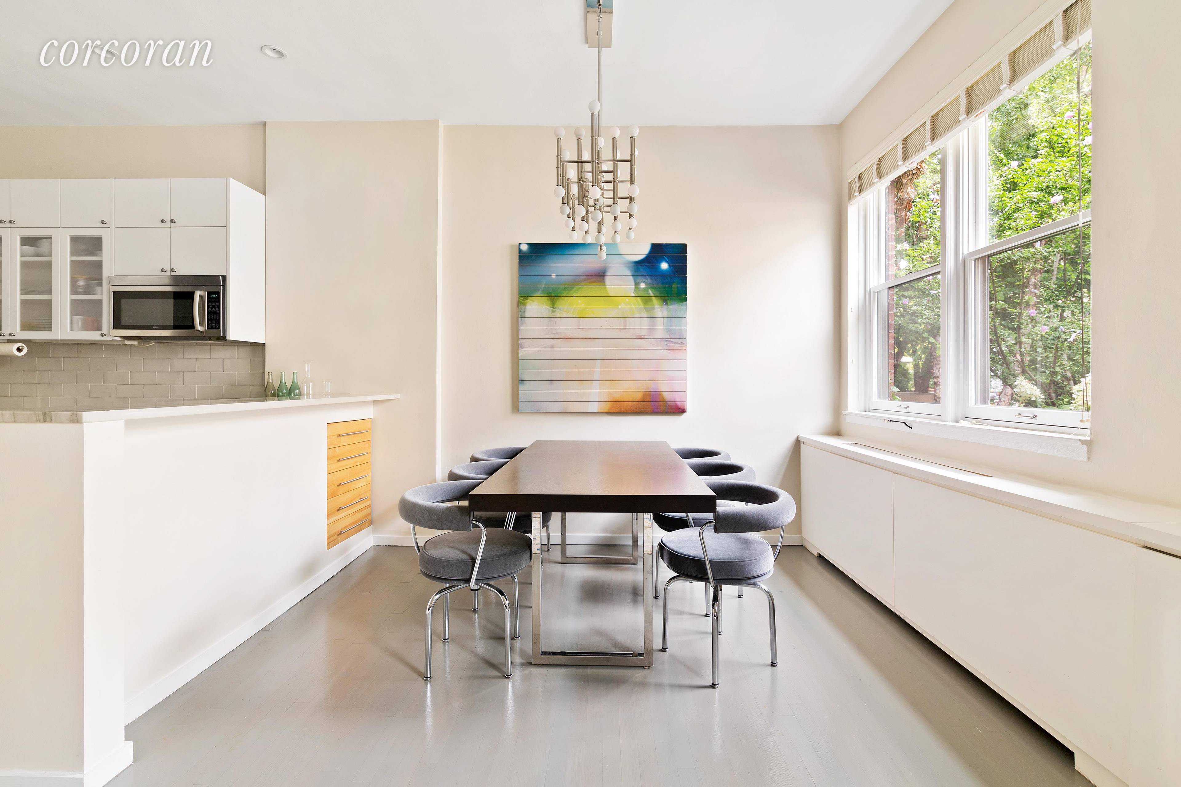 Residence 1 at 411 West 21st Street is an impeccably designed 2 bedroom, 2 bathroom home, which occupies the entire parlor floor of this 1853 brownstone.