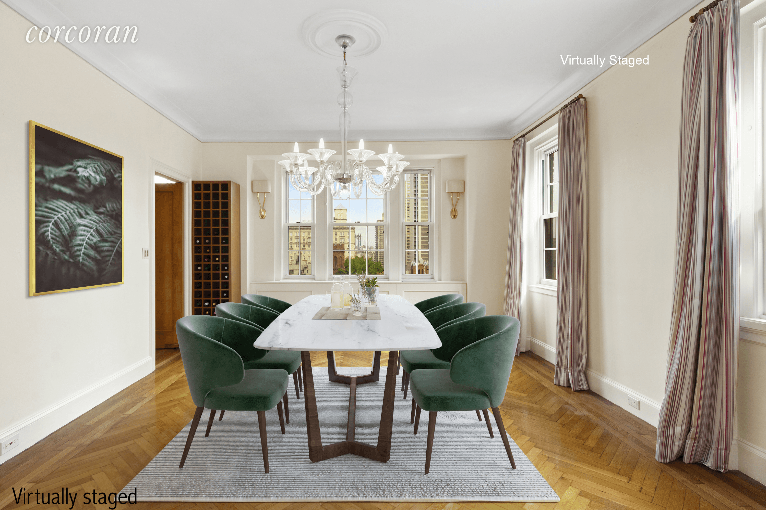 Apartment 9C at 160 Henry Street is a gracious and bright four bedroom home with three full baths in one of Brooklyn Heights finest prewar full service buildings.
