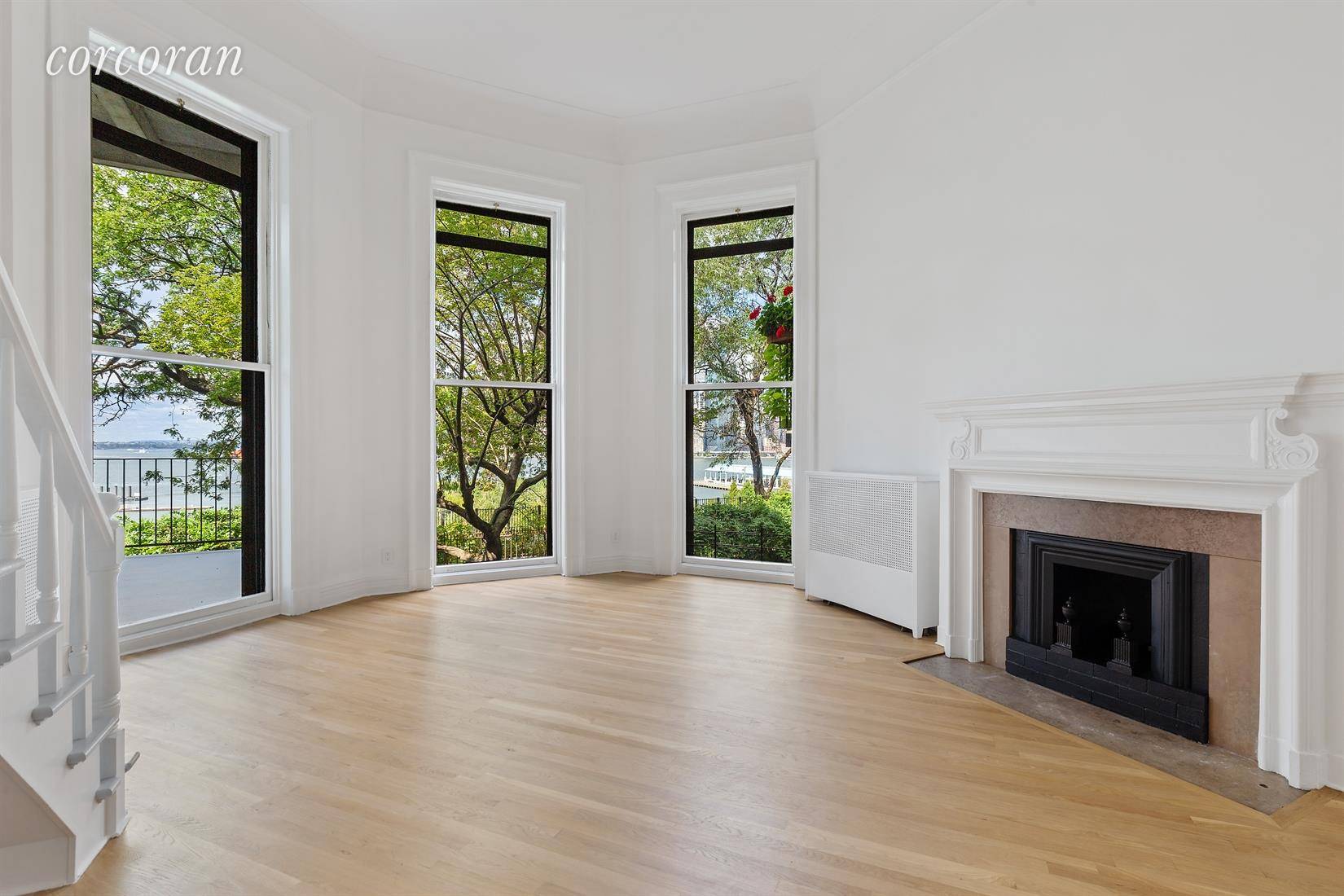 ELEGANT PARLOR FLOOR WITH BEST VIEWS ON MOST CHIC STREET IN THE HEIGHTSSPECTACULAR VIEWS of the New York Harbor and the Manhattan skyline from a HUGE 280 sq ft TERRACE.
