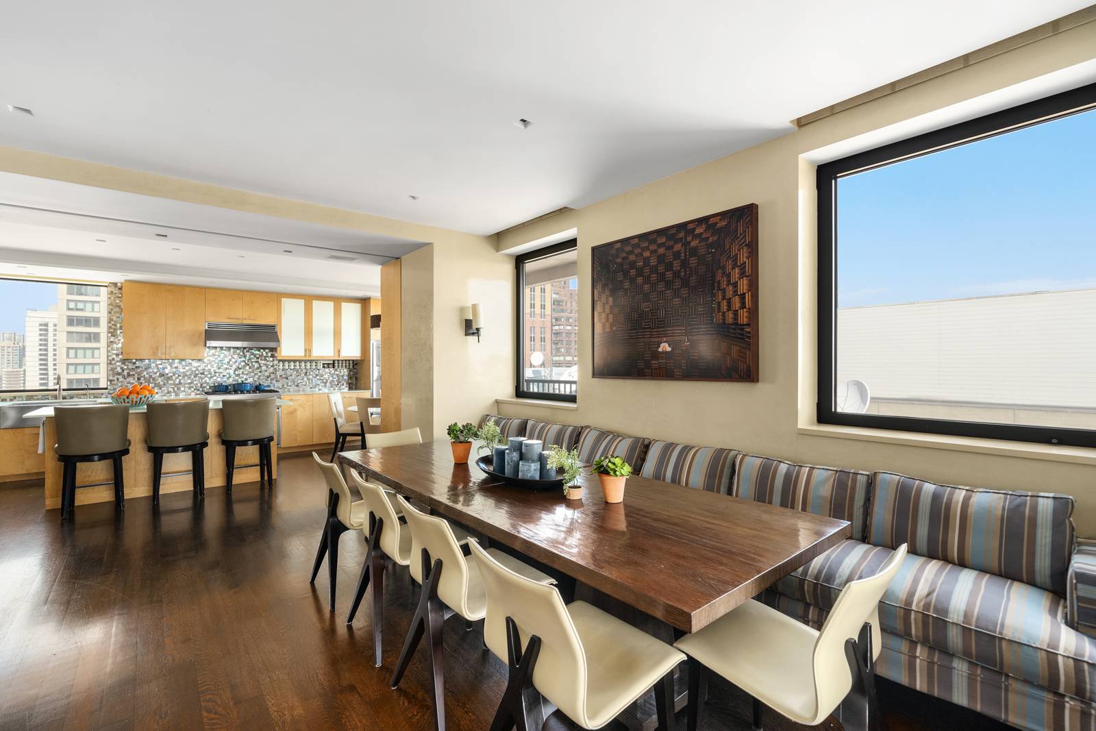 Unparalleled design and meticulous level of finish blend seamlessly to create this approximately 4, 400 square foot magnificent mint condition duplex residence, comprising the full 21st and 22nd floors with ...