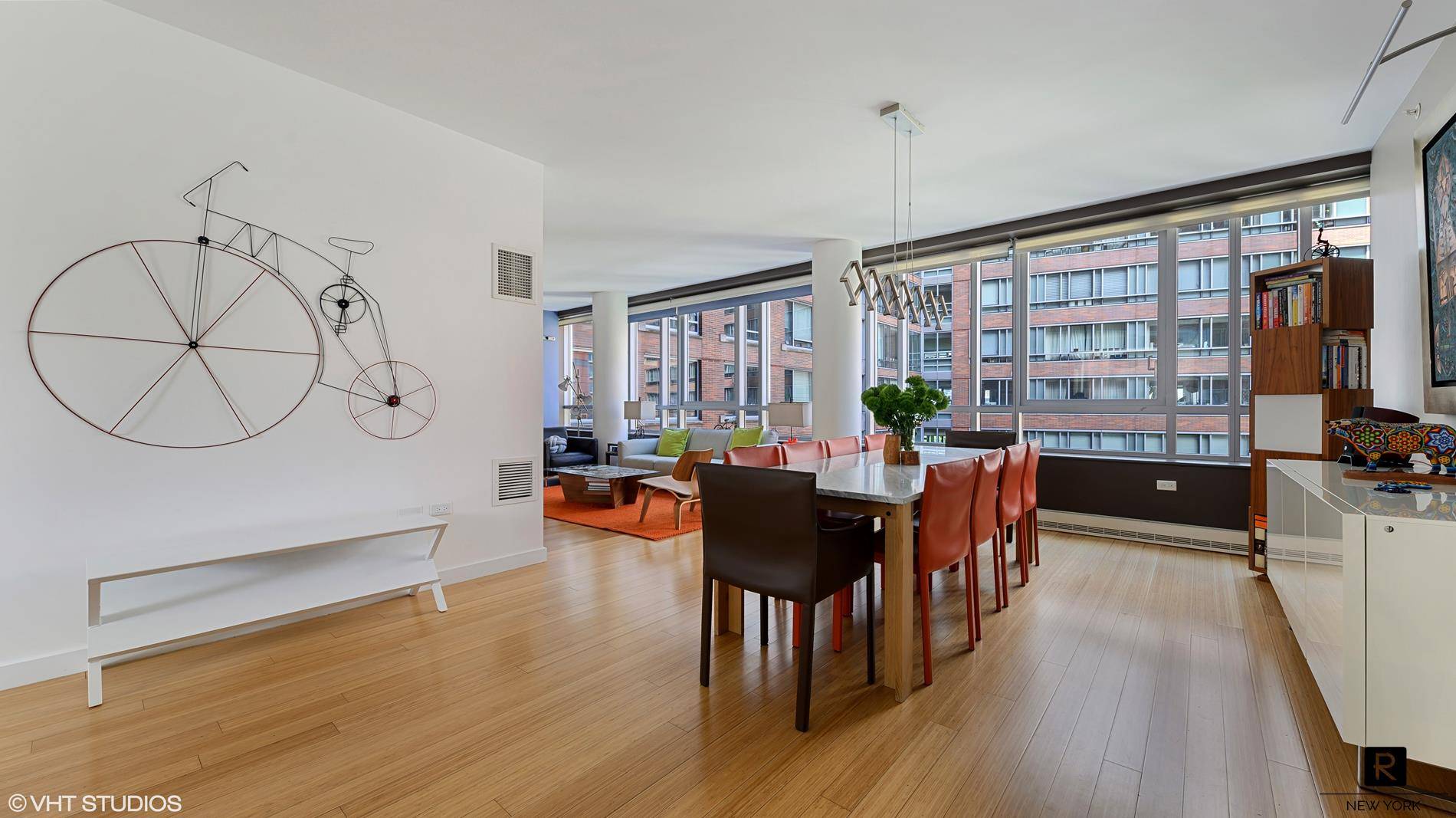 Expansive loft like apartment in the Riverhouse, the only LEED certified green water front condominium in North Battery Park West Tribeca.