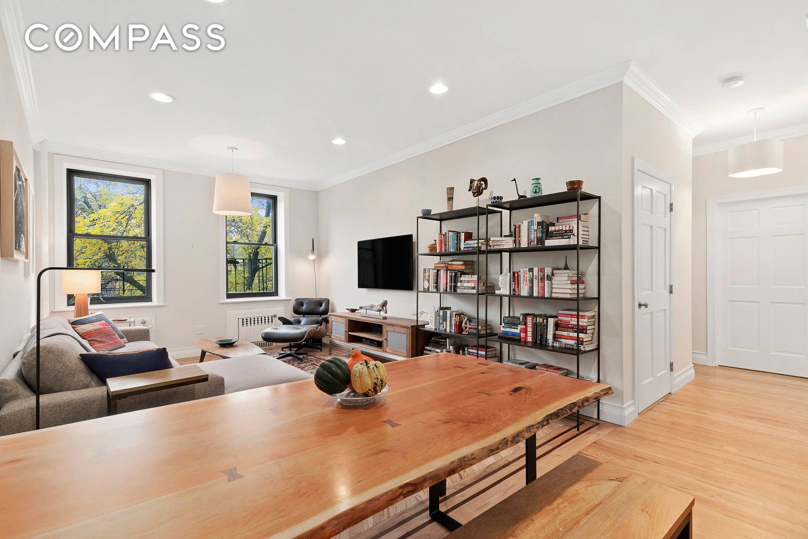 Welcome To 418 St. Johns Pl unit 3A, a 3 bedroom 2 bathroom home that marries the graceful proportions of a pre war apartment with a tastefully renovated modern interior.