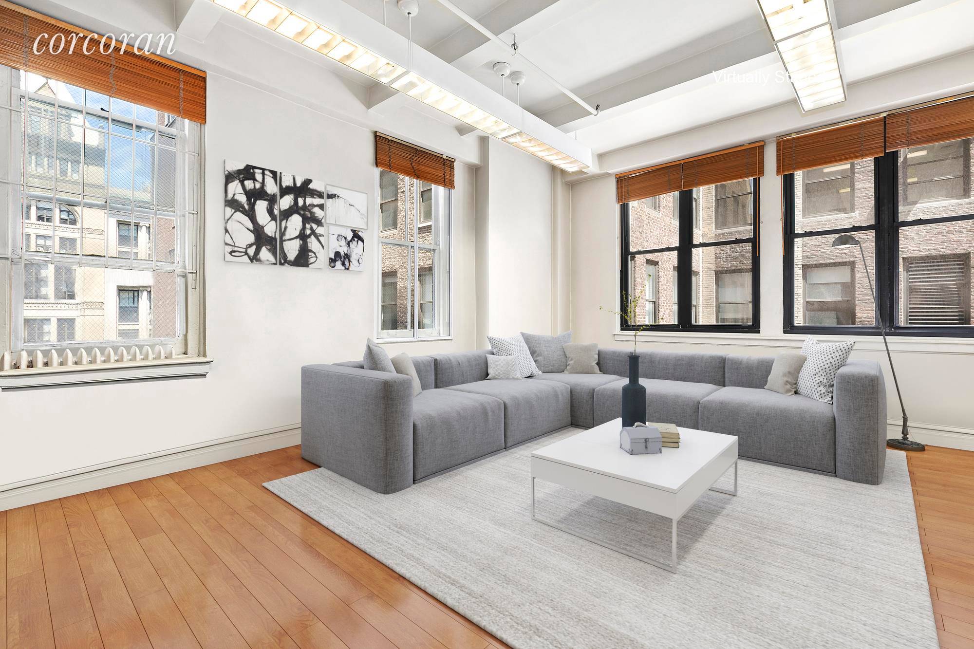 Located on the 8th floor of the Holtz House in the heart of the Flatiron District, a rarely available prewar loft condo is now on the market.