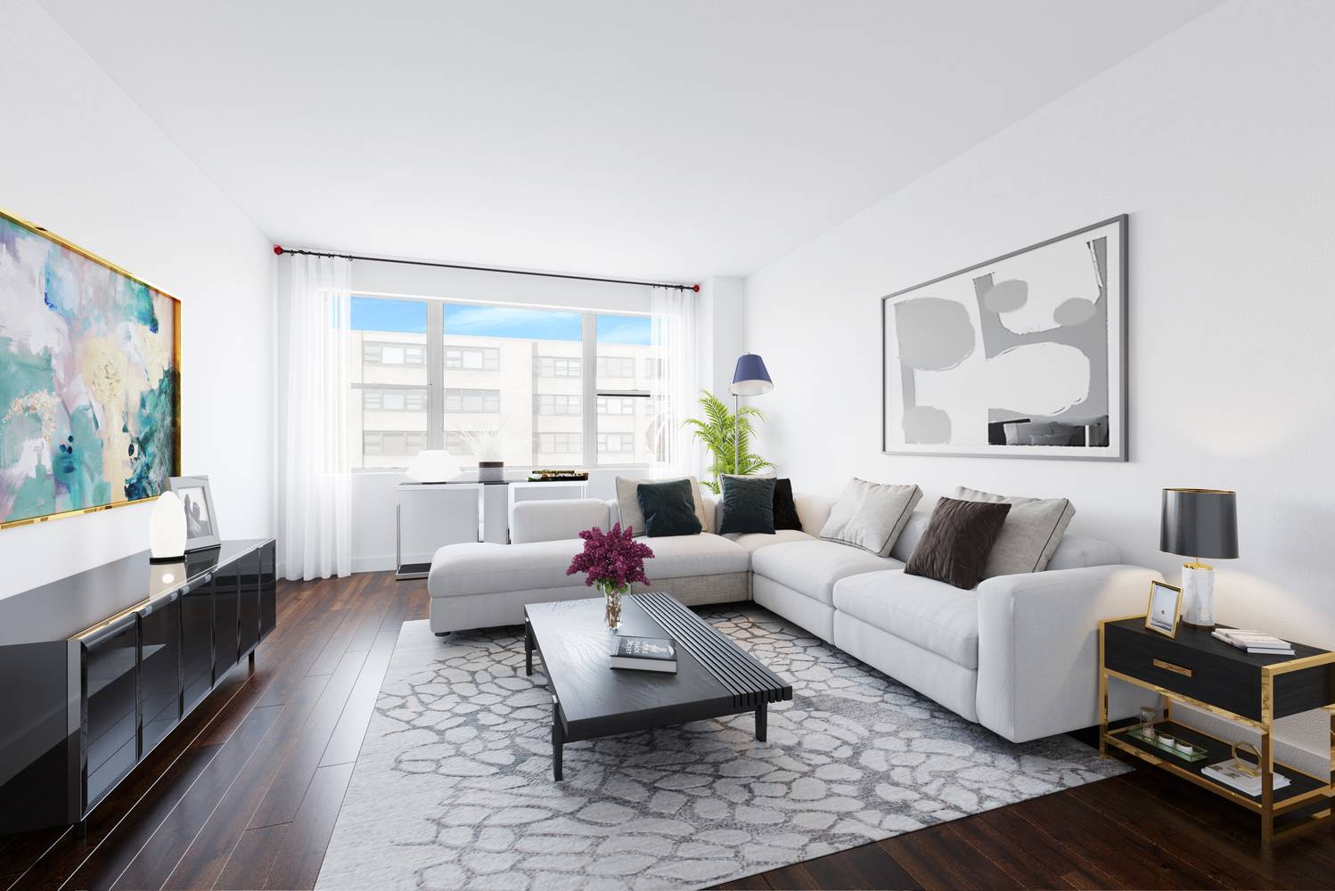 Prime Murray Hill Midtown Manhattan This incredibly quiet and sunny, mint renovated 2 bedroom 2 bath approximately 1300 SF is in a Full Service Doorman building.