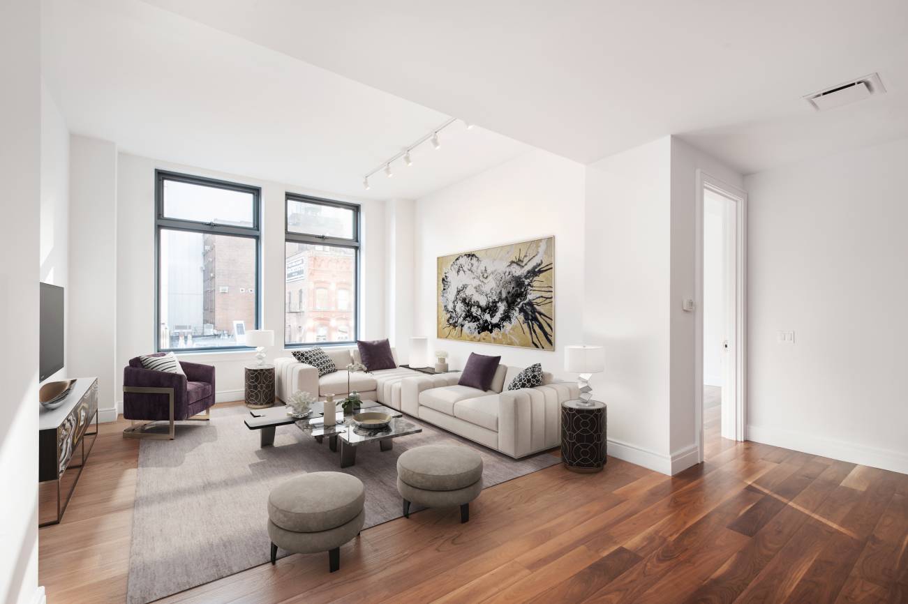 3C at 34 Leonard is one of the largest 1 bedroom lofts in TriBeCa.