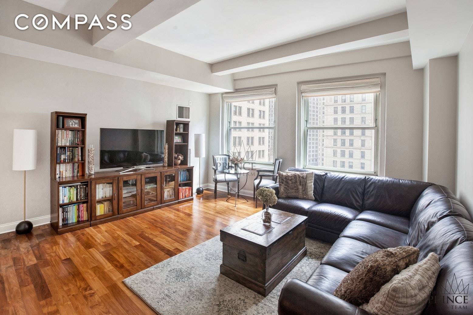 Make the historic vistas of the Financial District your daily backdrop in this regal two bedroom, two bathroom move in ready home in the prestigious, full service Greenwich Club condominium.