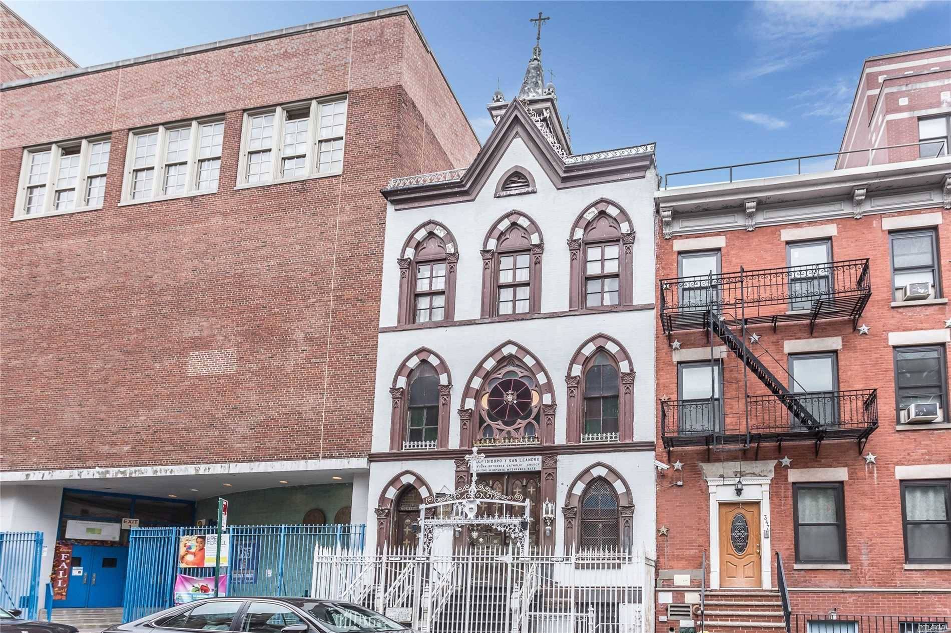 property has 5000 sq ft of unused air rights, the main level is currently a place of 'worship with a spectacular 74 ft sanctuary w 30 ft soaring ceiling, stained ...