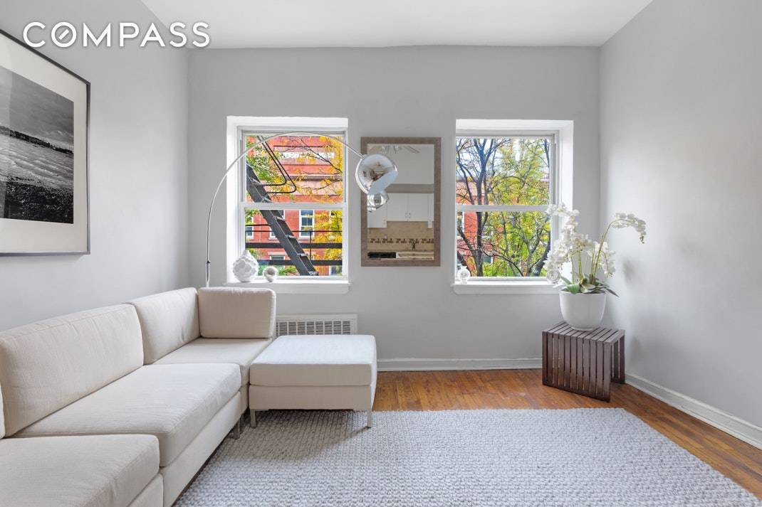Two bedrooms for the price of one in beautiful Hell's Kitchen, only 2 flights up.