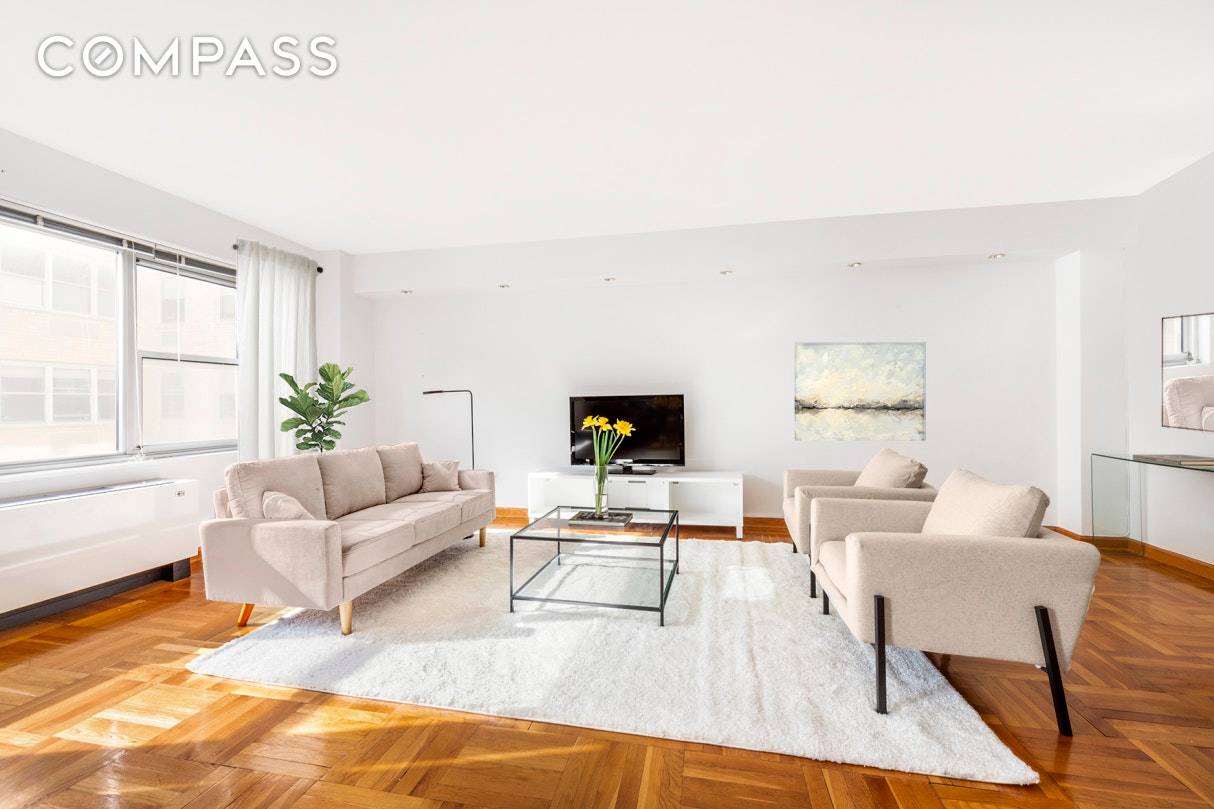 This oversized one bedroom, one bathroom home that easily converts to a two bedroom is now available in one of lower Fifth Avenue s most coveted addresses, The Brevoort.