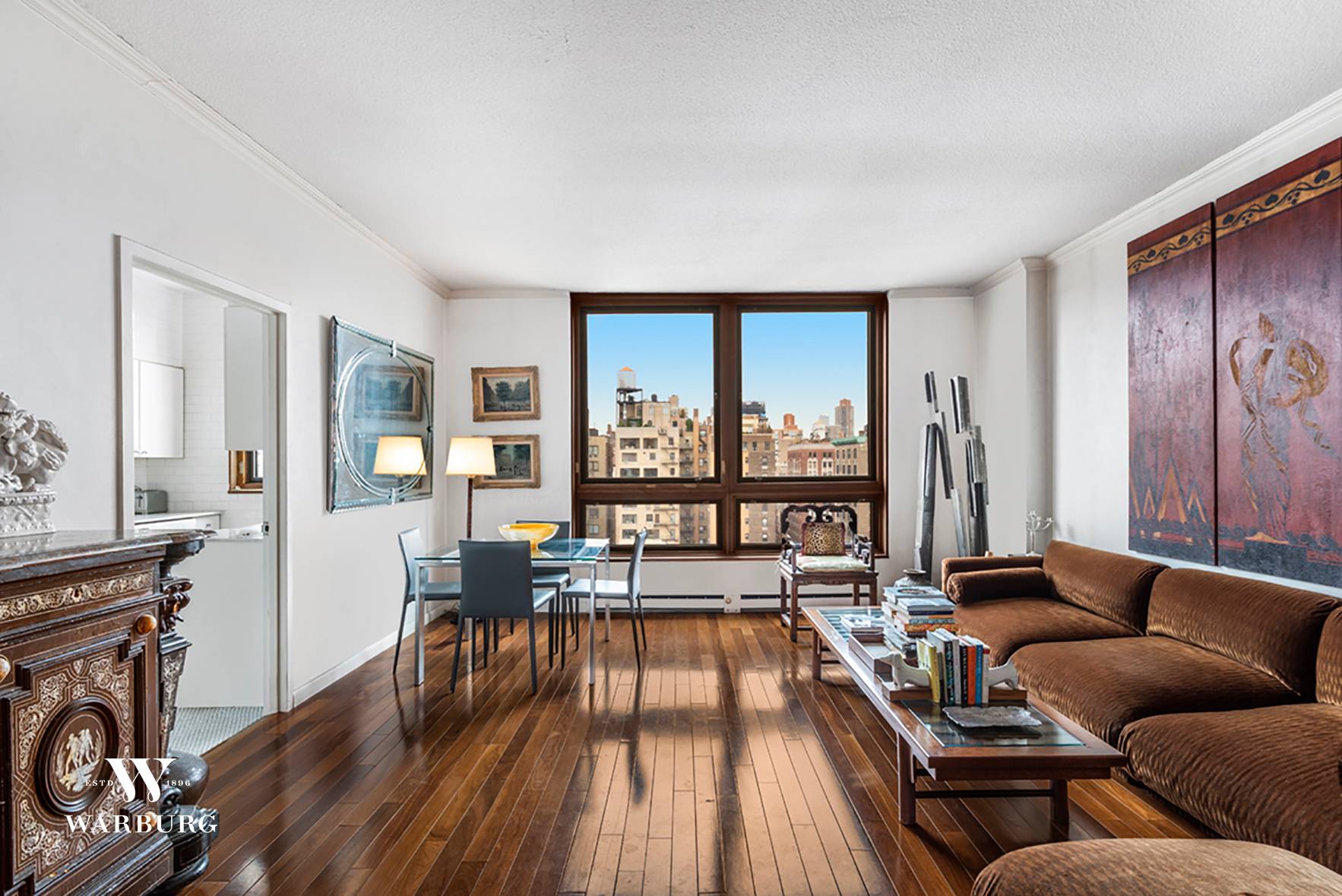 Apartment 15A is a sun filled 2 bedroom home in La Residence, a condominium designed by Thierry Despont at 1080 Madison Avenue between 81st and 82nd Street.