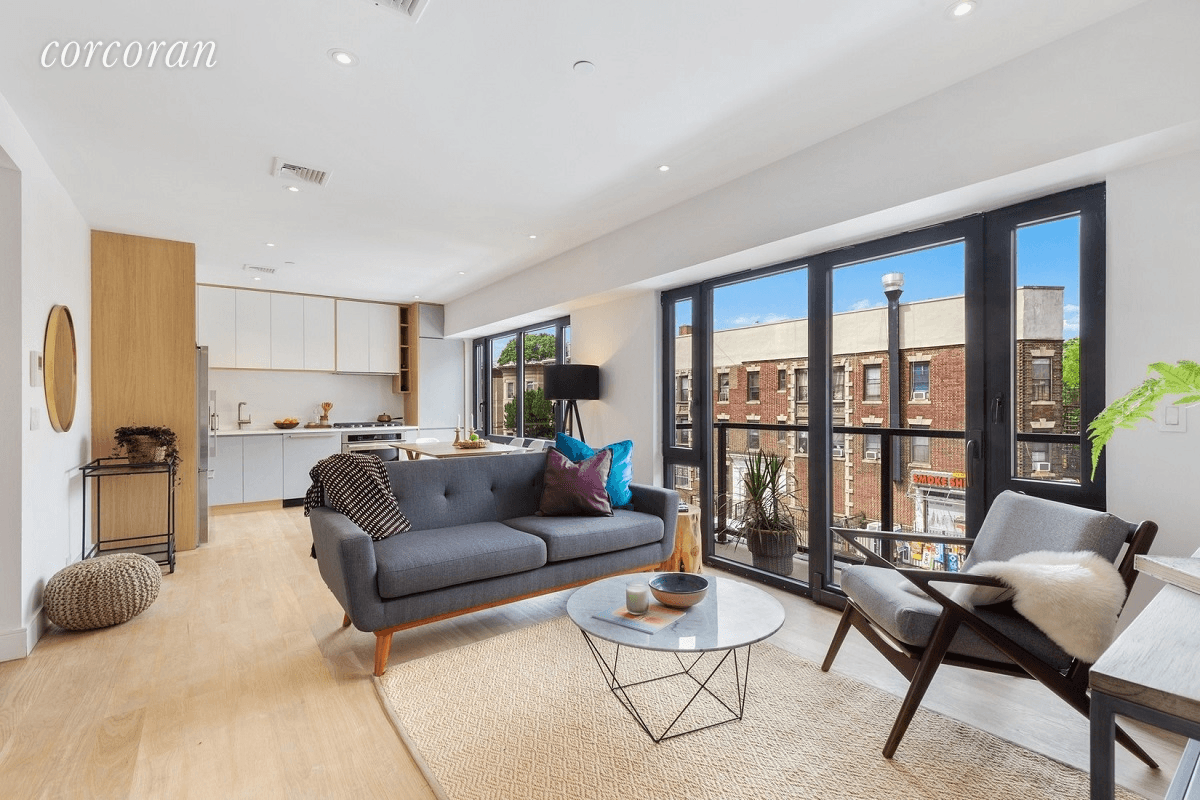 STYLE, QUALITY AND AMENITIES NEVER BEFORE SEEN IN DITMAS PARK Residence 2A at 1702 Newkirk Avenue is a 2 bedroom, 2 bathroom condo with 2 private Juliet balconies.