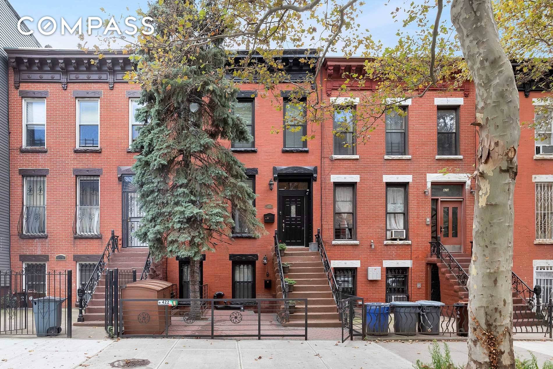 Come home to this gorgeous and tasteful townhouse, located on a beautiful tree lined street in the heart of Bed Stuy.