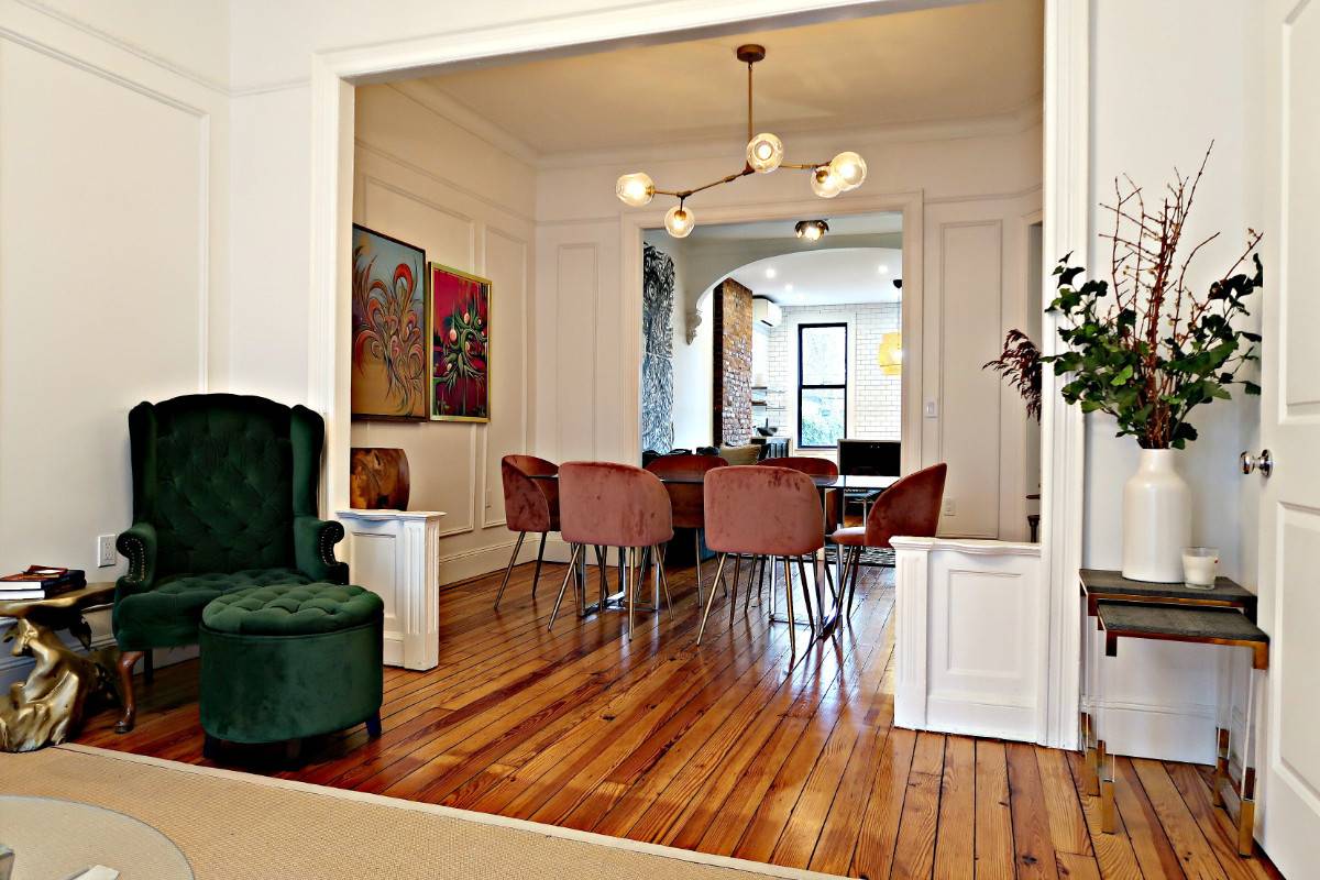 An entire owner renovated townhouse with a perfect balance of pre war charm and ultra modern amenities.