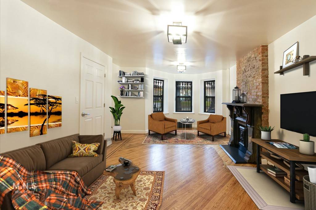 Immaculate townhouse across the street from Irving Square Park is offering a beautifully restored garden level duplex with two beds, two baths, and a private outdoor space in Bushwick.