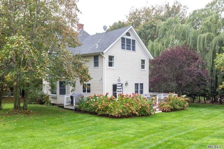 Southold Farmhouse With Private Lush Gardens, Pergola and In Ground Pool.