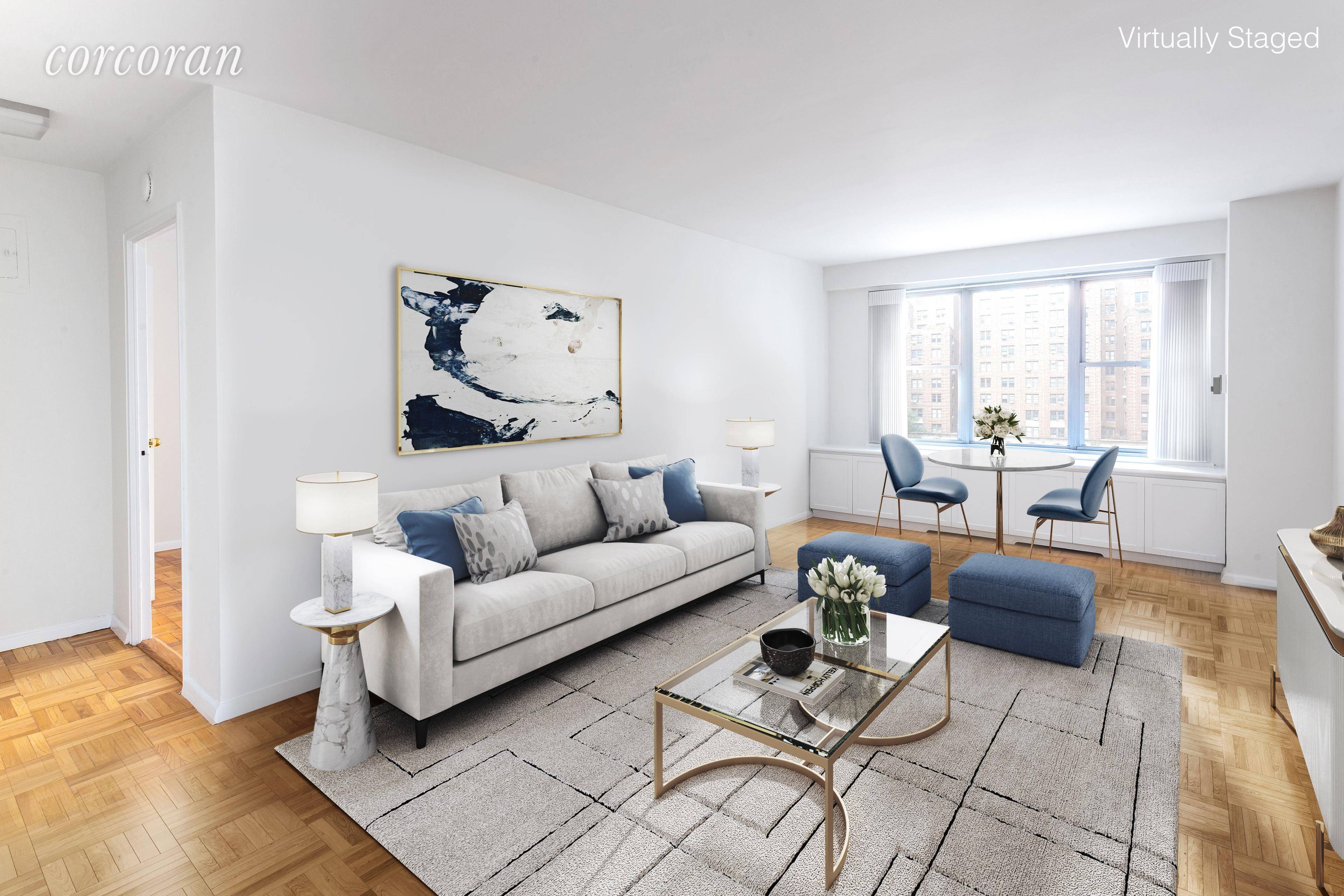 Enjoying a privileged location within Mayfair Towers, this highly desirable one bedroom home promises a peaceful existence and a flexible layout.