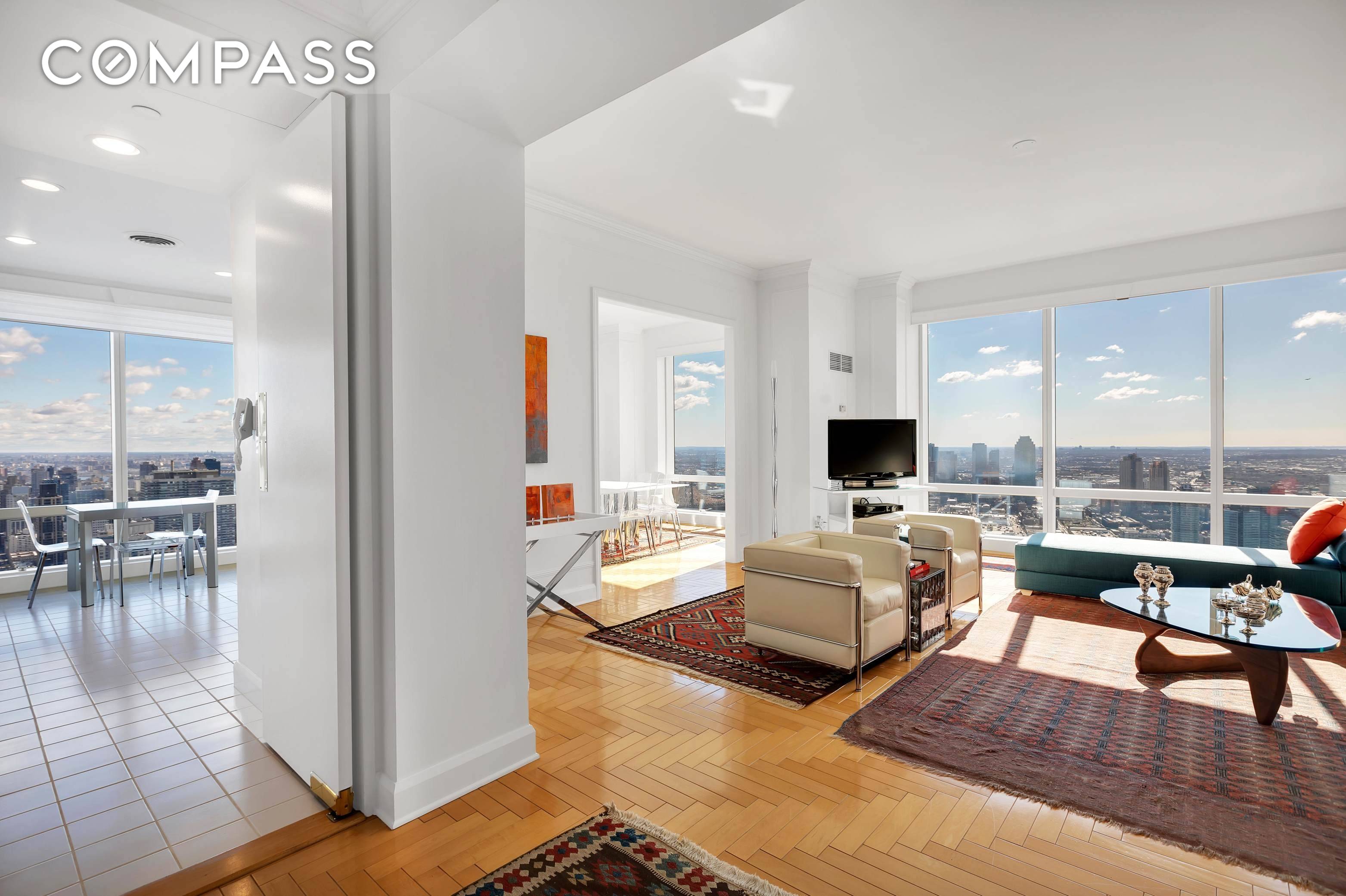 ELEGANT HOME WITH BREATHTAKING VIEWSWonderful views of the East River, the Edward Koch Bridge The 59th Street Bridge, and the city from this beautiful, large, five room residence sited on ...