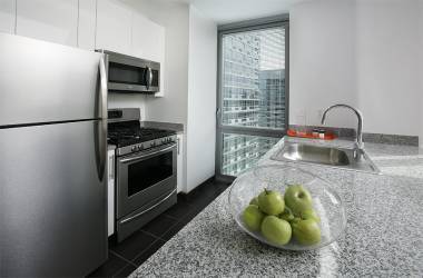 Midtown West – High floor 1 bed/1 bath with balcony and Hudson River Views for $3,550