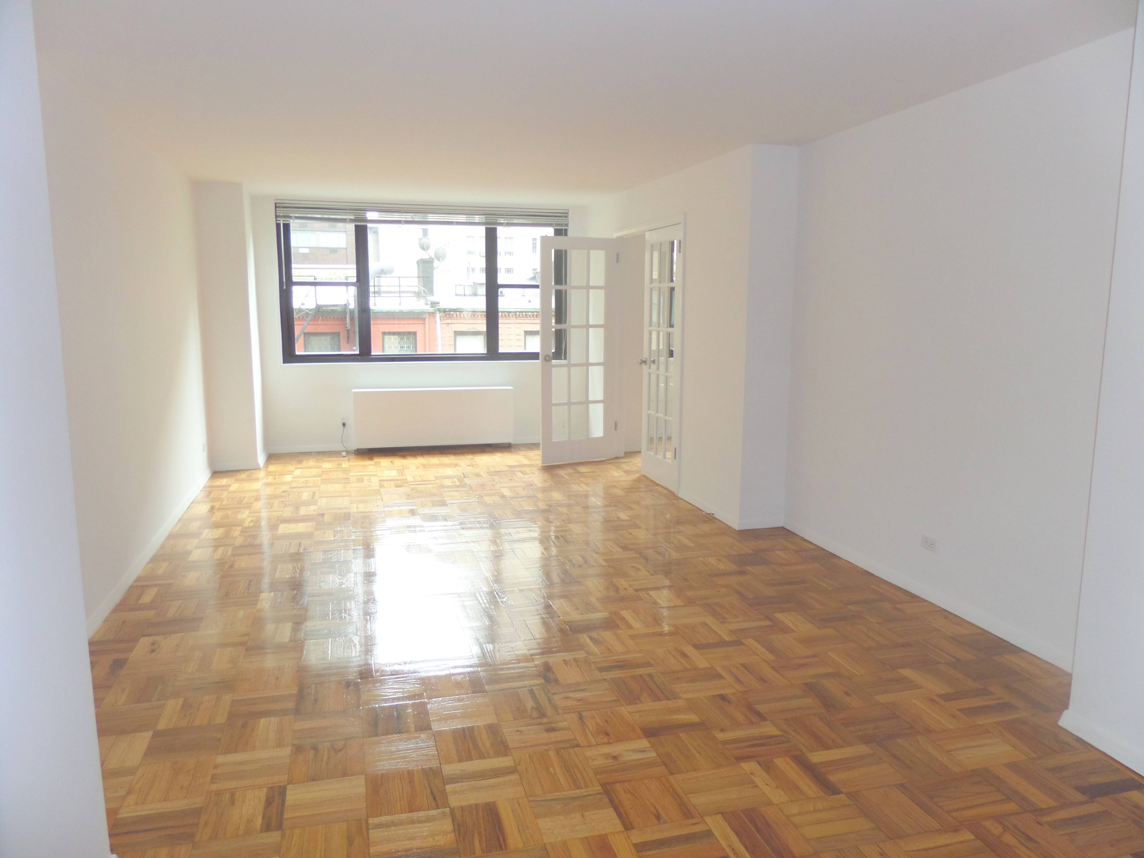 NO FEE CALL TODAY  Approx. 700 Sq. Ft., located in Midtown West/	Hell's Kitchen/Clinton area futures Central Air Conditioning, Hardwood Floors, French Doors, Granite Bathroom  Separate Kitchen, Southern Exposure, Great closets spaces