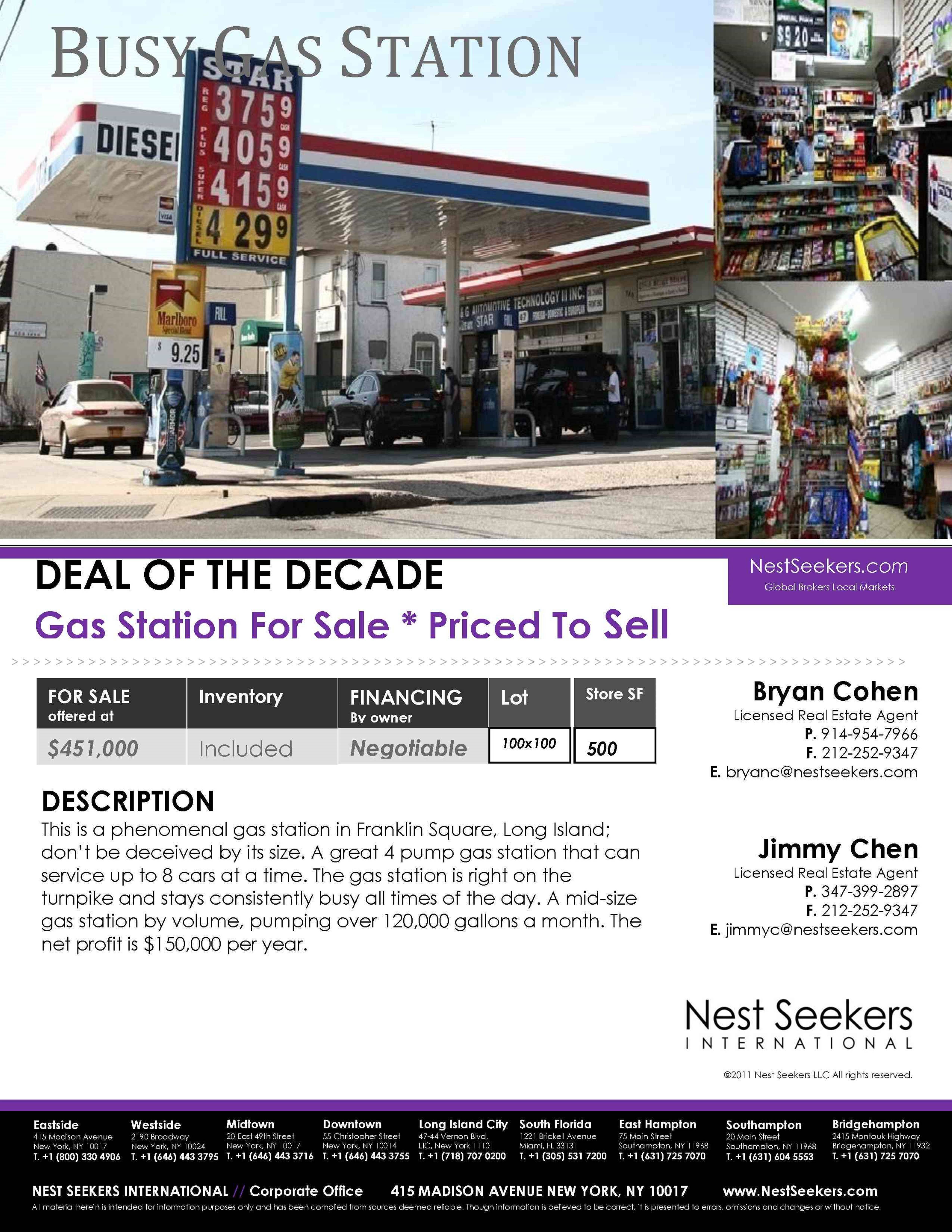 Phenominal Gas Station For Sale /  Priced To Sell
