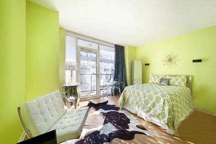 The Lumiere Midtown West Luxury Designer Furnished Studio in Full Service Condo for Rent with Private Balcony