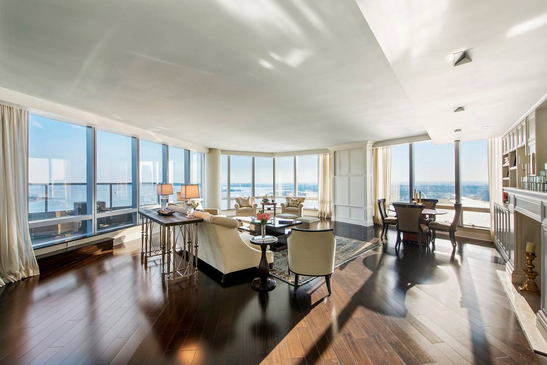 Extraordinary 10-Room Five-Star Penthouse at the Ritz-Carlton in Battery Park City with Hudson River and Statue of Liberty Views