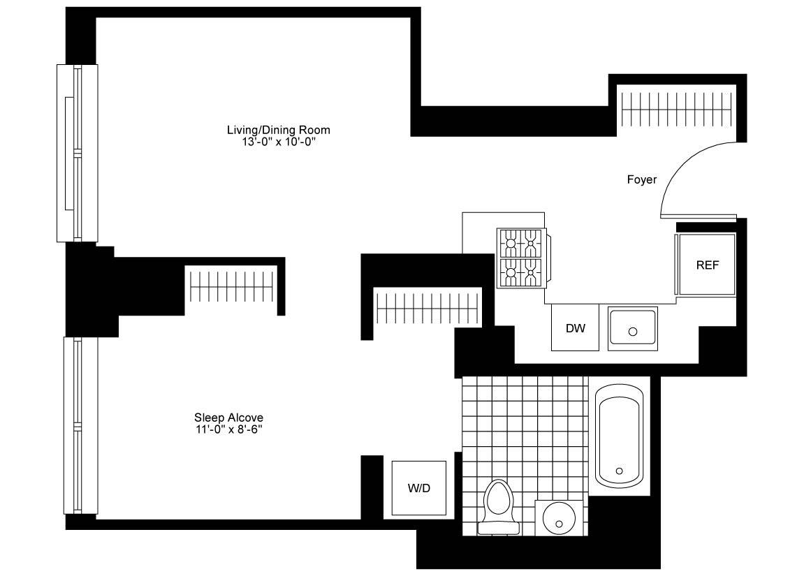 $3985 ** OWNER PAYS FEE LIMITED TIME ** HUGE ALCOVE STUDIO/JR-1 On the HighLine CALL 347-885-9692 for SHOWING