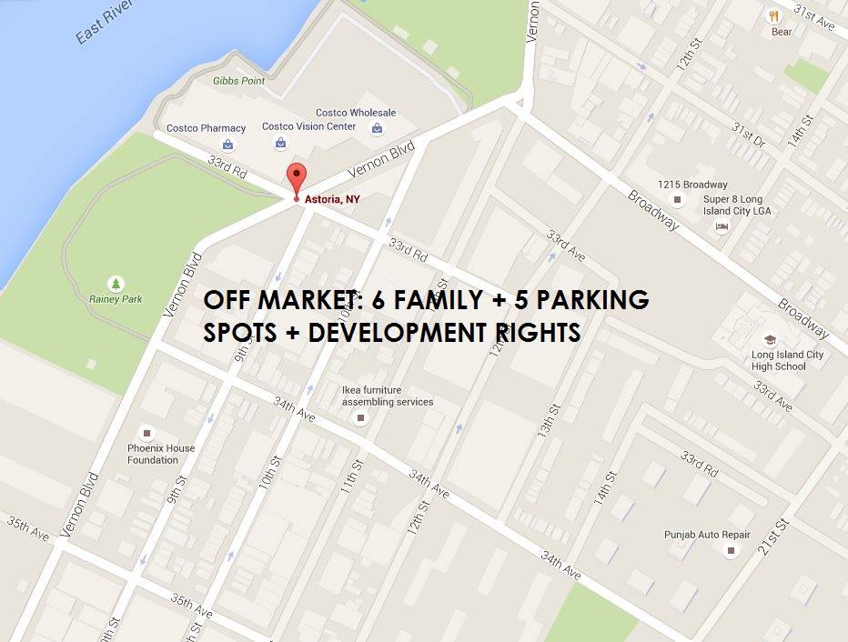 Astoria/LIC: OFF MARKET 6 Family + 5 Parking Spaces - 50 x 100 Lot - Plus Development Rights 