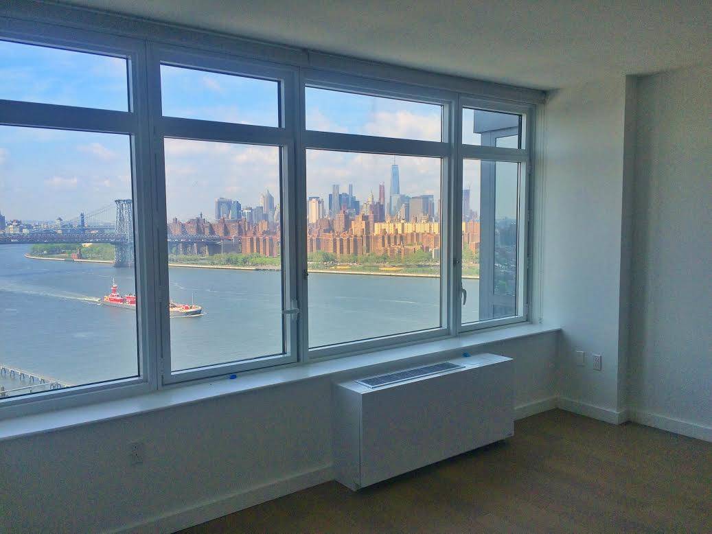 WATERFRONT LUXURY 1BR, WATER & SKYLINE VIEWS, W/D, F/C WINDOWS, FITNESS CENTER, ROOF DECK, GOLF PUTTING GREEN, GAME ROOM, MEDIA ROOM, CLOSE TO TRAINS AND FERRY