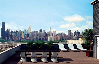 Large Penthouse-Convertible 2 with 2 full Baths! In a new luxury condo building with full view of Manhattan's Skyline, Parking included!