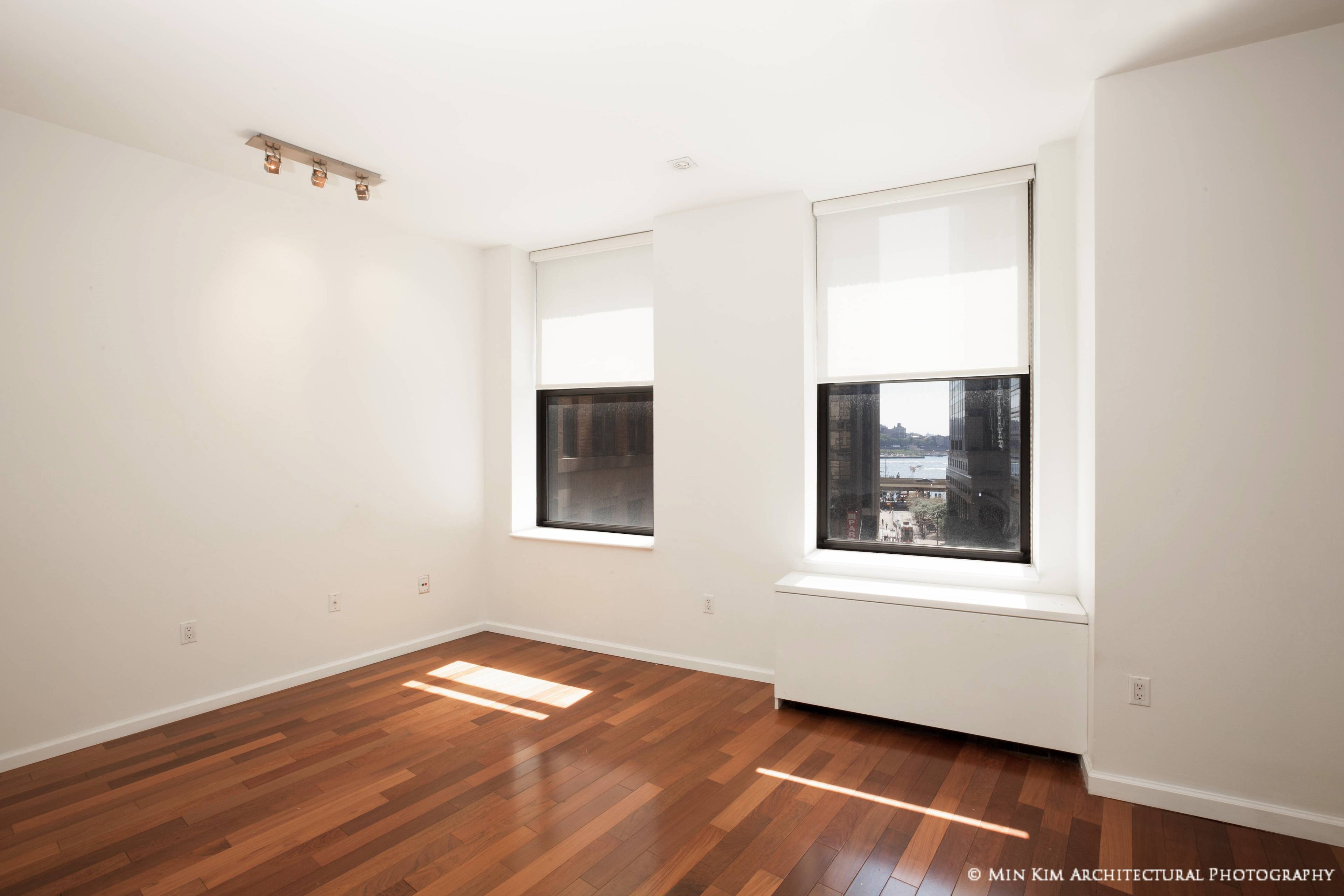 Financial District Sunny Converted Two Bedroom Two Bath Apartment for Rent with River View in Luxury Condominium Building - Formerly the Cocoa Exchange