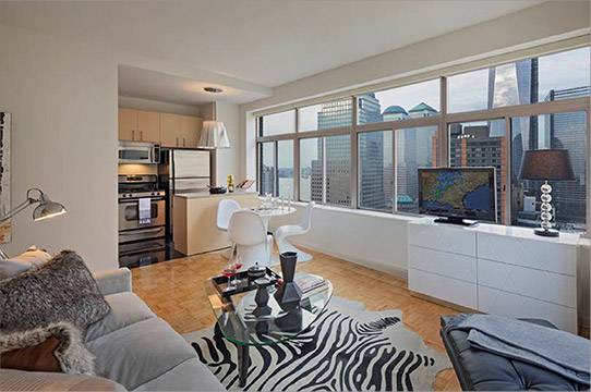 Large Financial District Studio Apartment In Luxury High-Rise