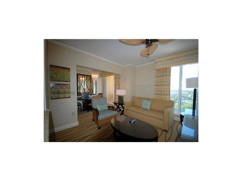 High floor one bedroom condo-hotel residence with resort views at THE RITZ-CARLTON in Key Biscayne