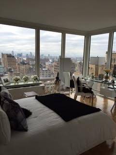 Chelsea Oasis in the Sky  has a Corner 1 Bedroom on the 33rd Floor with  phenomenal views such as the  NYC Skyline & River 