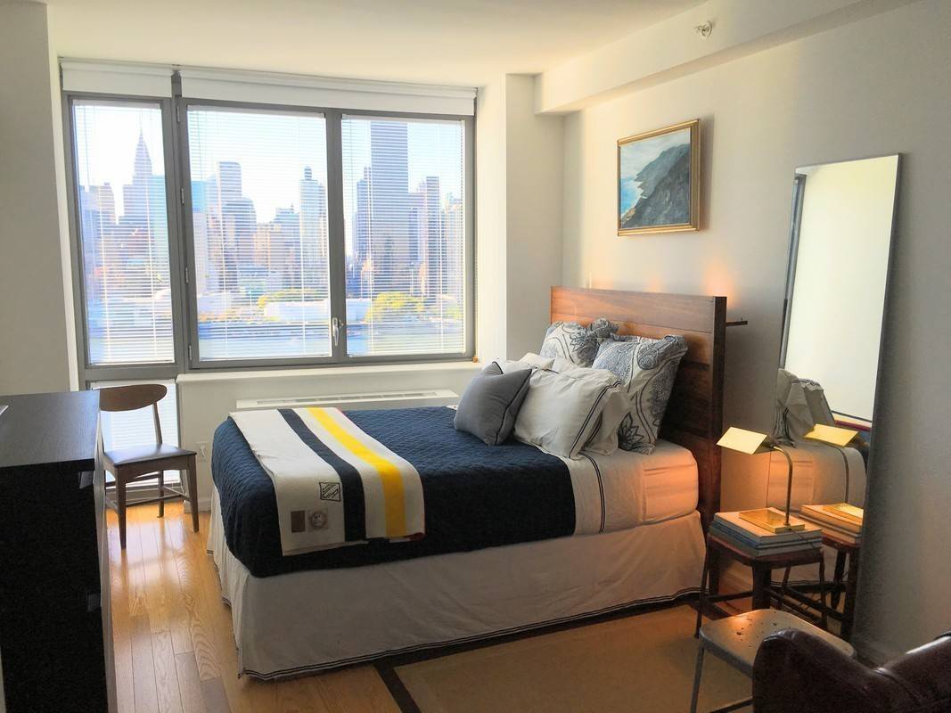 Splendid Long Island City 1 Bedroom Apartment with 1 Bath featuring a Rooftop Deck and River Views