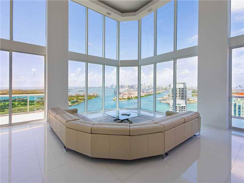 A spectacular 3-story penthouse at Portofino Tower in South Beach