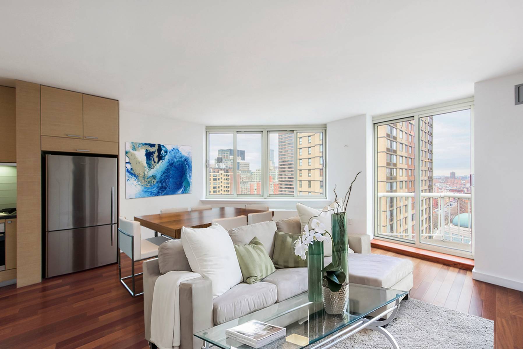 Extraordinary Upper East Side Penthouse One Bedroom/One Bath Condominium, Two Balconies & Dramatic Views