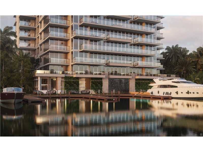 An intimate 9-story waterfront property consisting of only 41 residences on the Biscayne Bay shores of Bay Harbor Islands