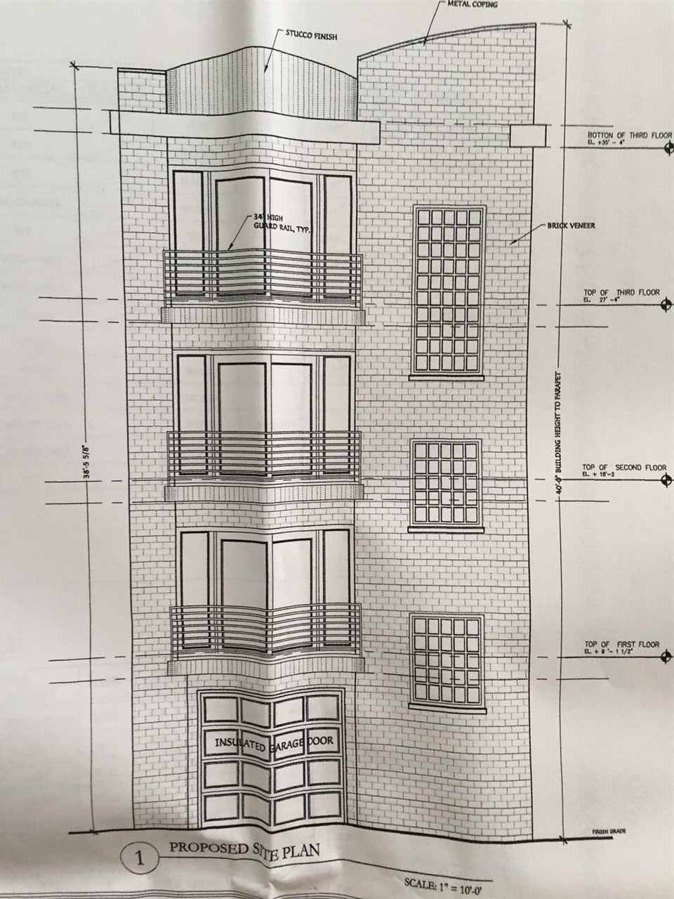 Lot with approvals for 3 stories over garage - Land New Jersey