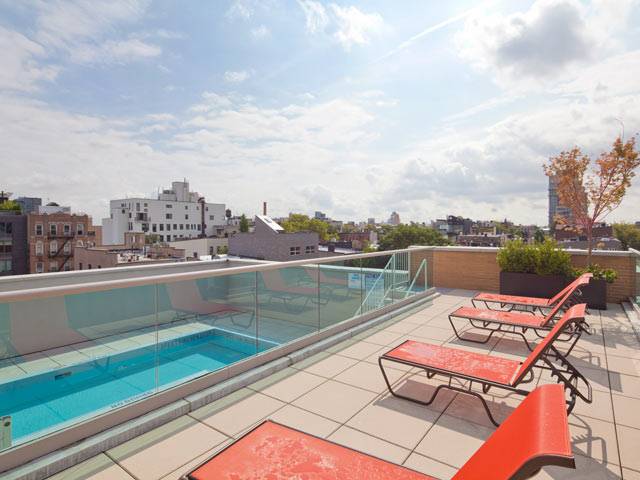 No Broker Fee!!!  Limited Time Only!!!    Spacious Williamsburg Duplex Studio Apartment with 1.5 Baths featuring a Rooftop Deck and Fitness Center