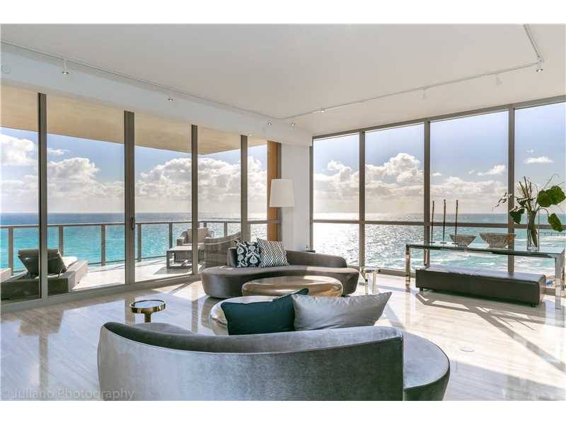 Stunning direct ocean views from this uniquely finished residence with marble flooring throughout