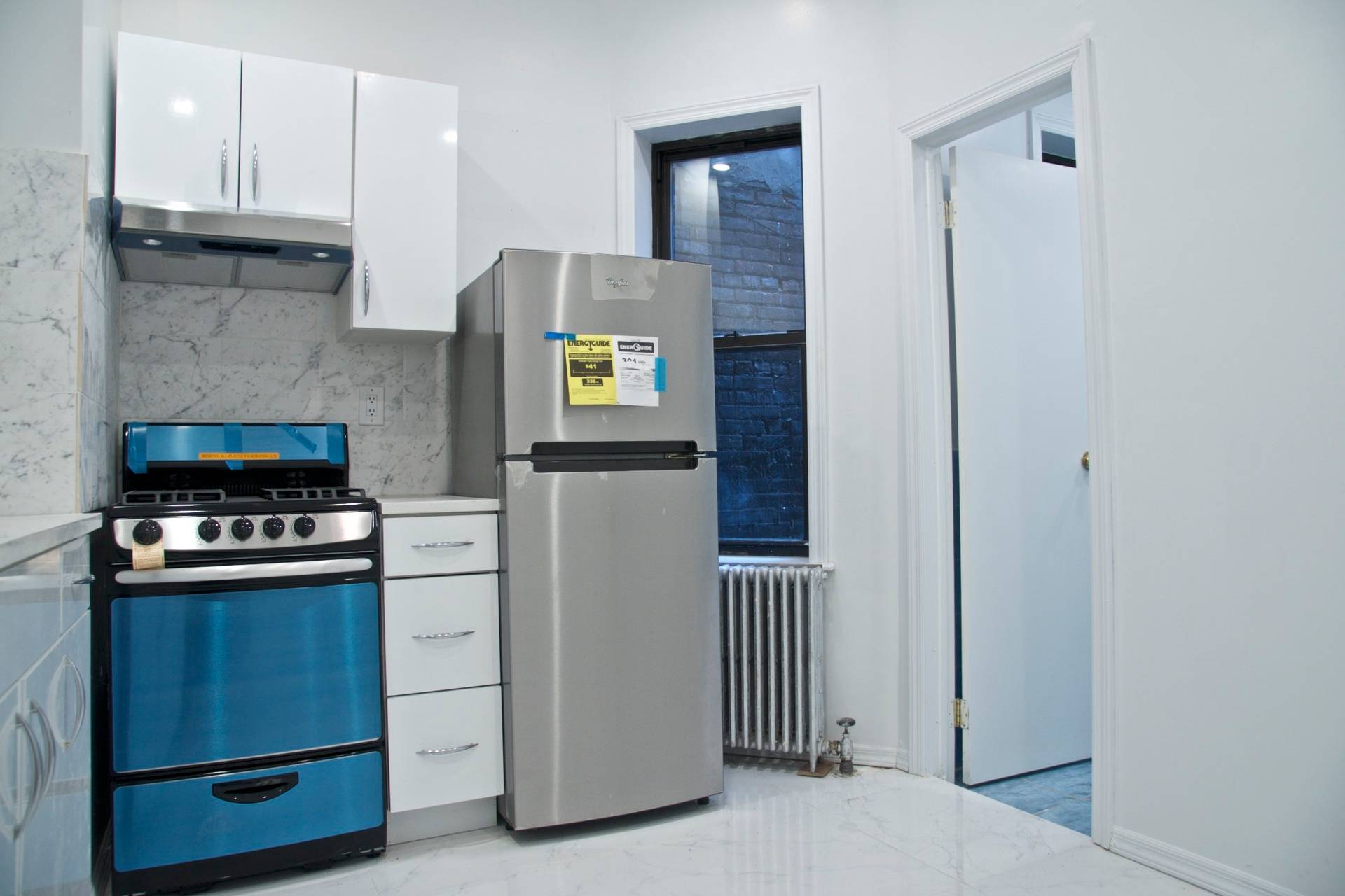 BRAND NEW, EXQUISITELY RENOVATED, RENT STABILIZED, 2 ROOM  STUDIO WITH A SEPARATE EAT IN KITCHEN!