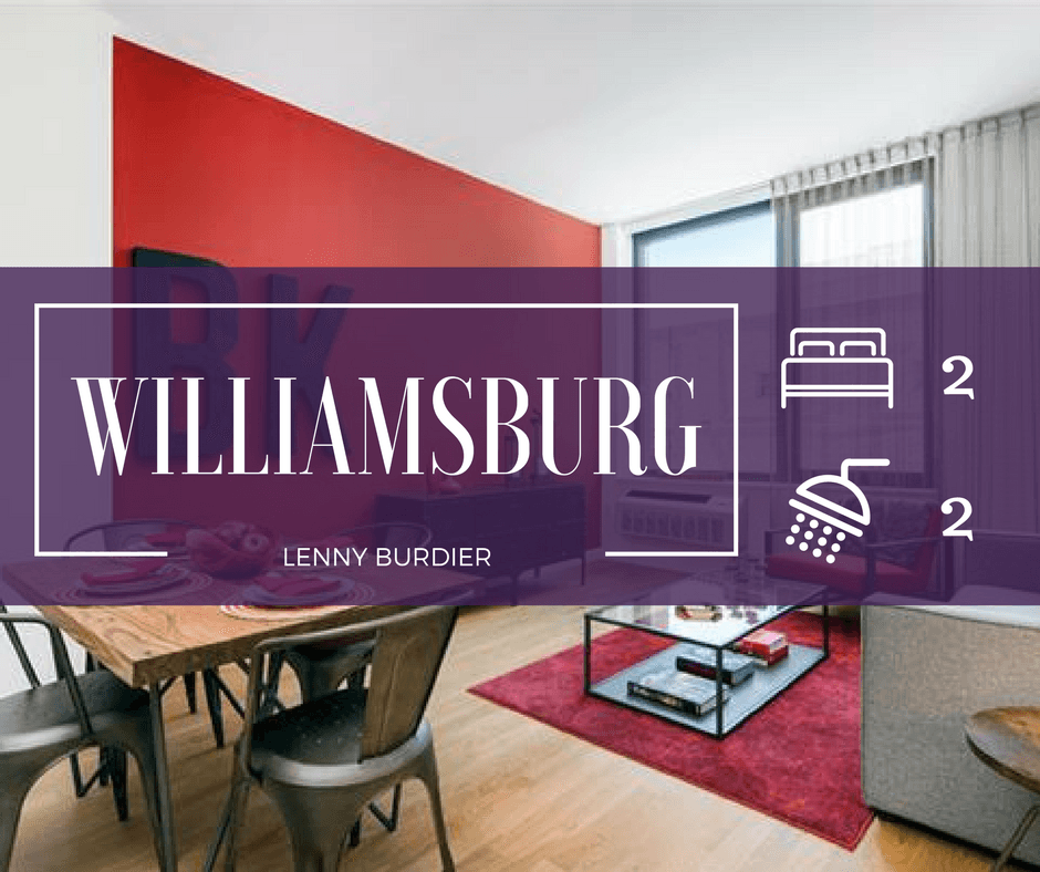 Moving to Williamsburg?  Check out this 2 Bedroom / 2 Bath with terrace on North 9th