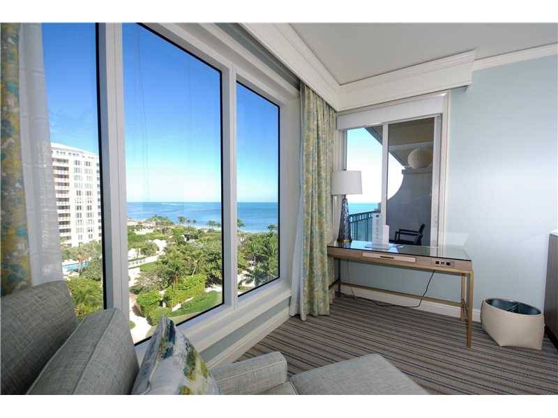 Newly renovated ocean view one bedroom condo hotel suite on a high floor at The Ritz-Carlton in Key Biscayne