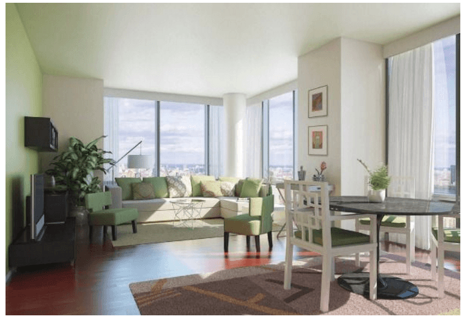 Gorgeous 2BR/2BA has stunning views to the west overlooking the Hudson River