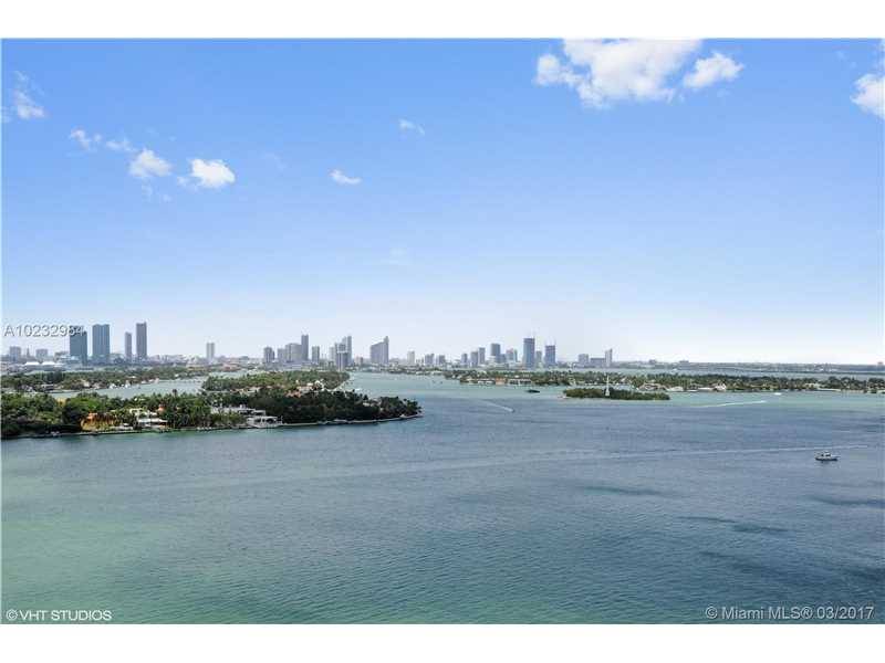 BOTH Bay and Ocean views from this Corner two bedroom at 650 West Ave in Miami Beach