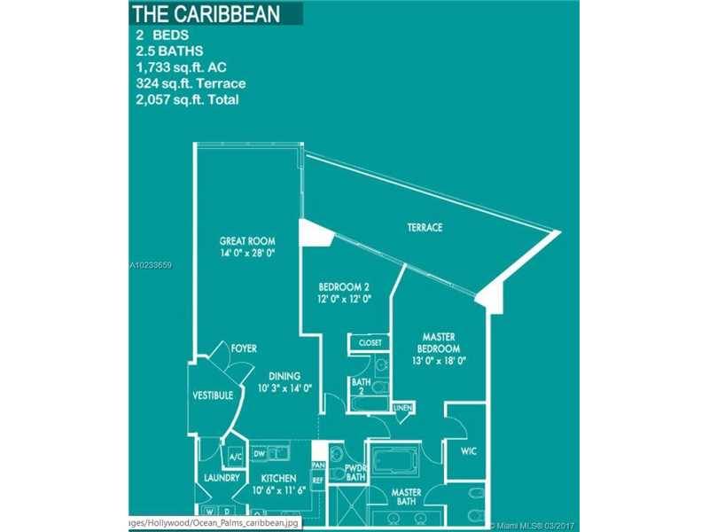 Best value anywhere on the ocean in Hollywood - Ocean Palms 2 BR Condo Miami Beach Miami