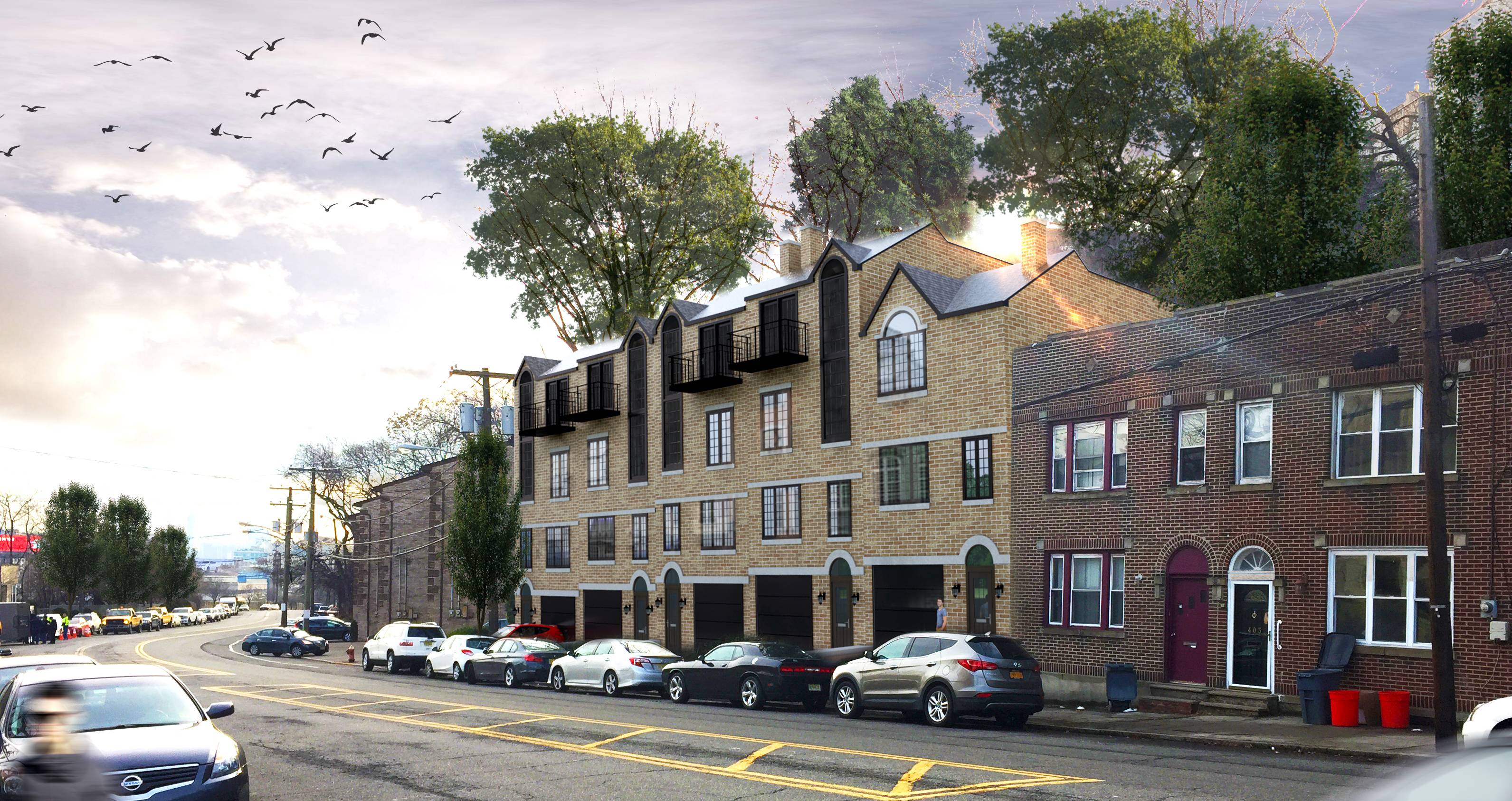 Great opportunity for Development. Plans to build 5 Luxury Townhomes in Weehawken.
