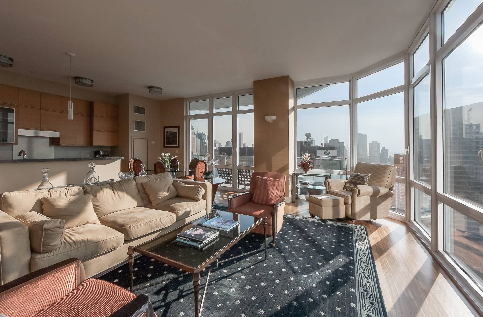 10 West End Avenue, Spectacular, Luxury Condominium Rental, 3 Bedroom, 2.5 bath, with balcony and panoramic views