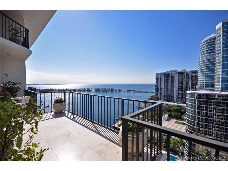 Stunning 2 story Penthouse with Miami Skyline and direct bay views